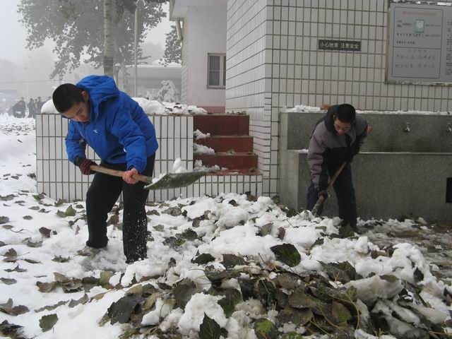 北校区清理积雪