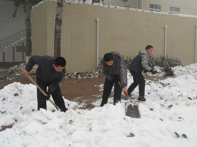 北校区清理积雪