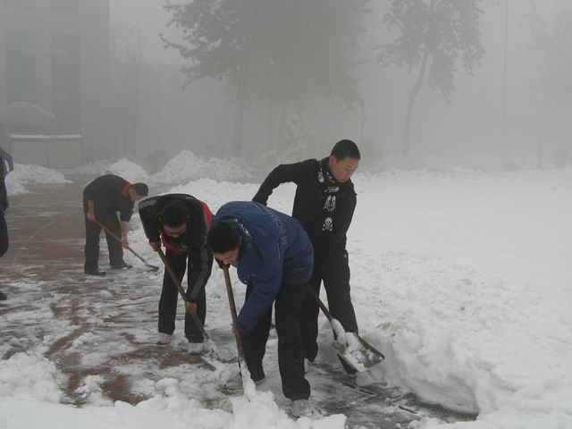 北校区清理积雪