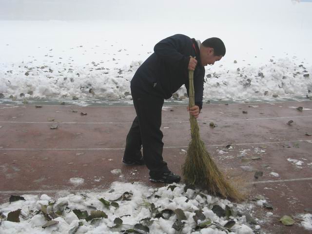 北校区清理积雪