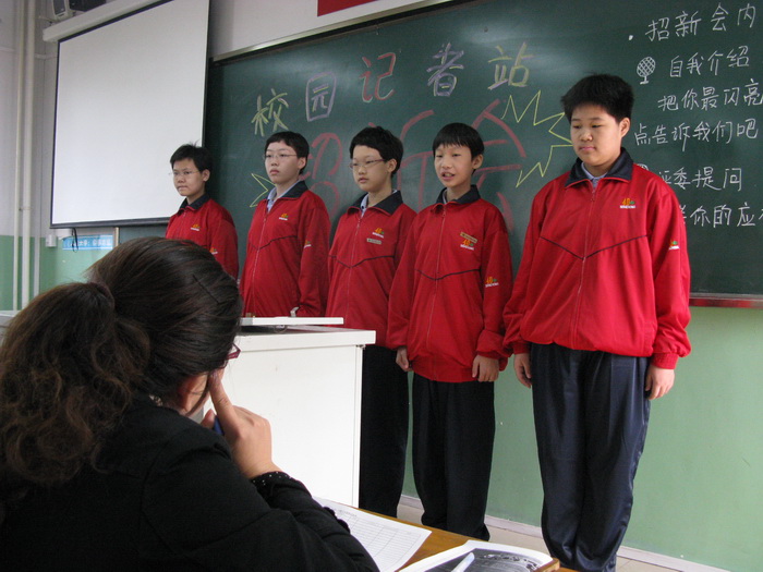 小记者“招新”现场